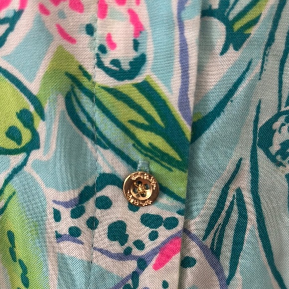 Lilly Pulitzer Lilith Tunic Dress Bali Blue XL Lightweight PERFECT NEW~ NWT - Picture 3 of 8